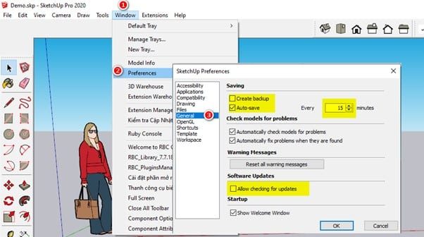 Hướng dẫn Setting Sketchup Hướng Dẫn Setting Sketchup