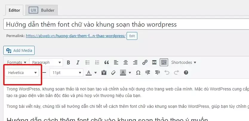 Cách Thêm Font Chữ Vào Wordpress