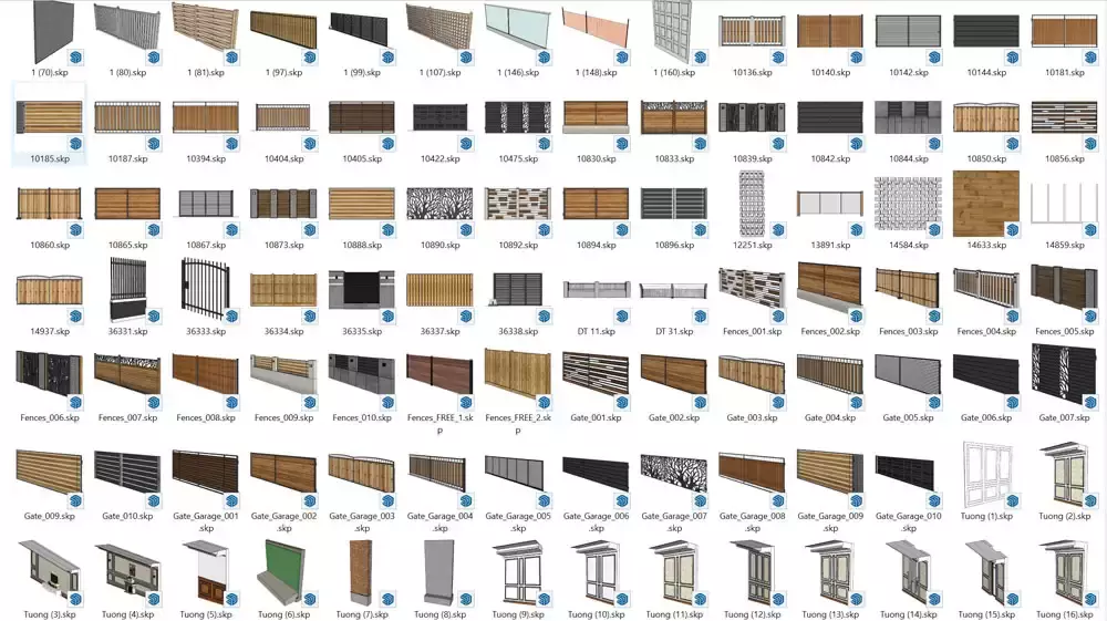 Thư Viện Tường Cho Sketchup
