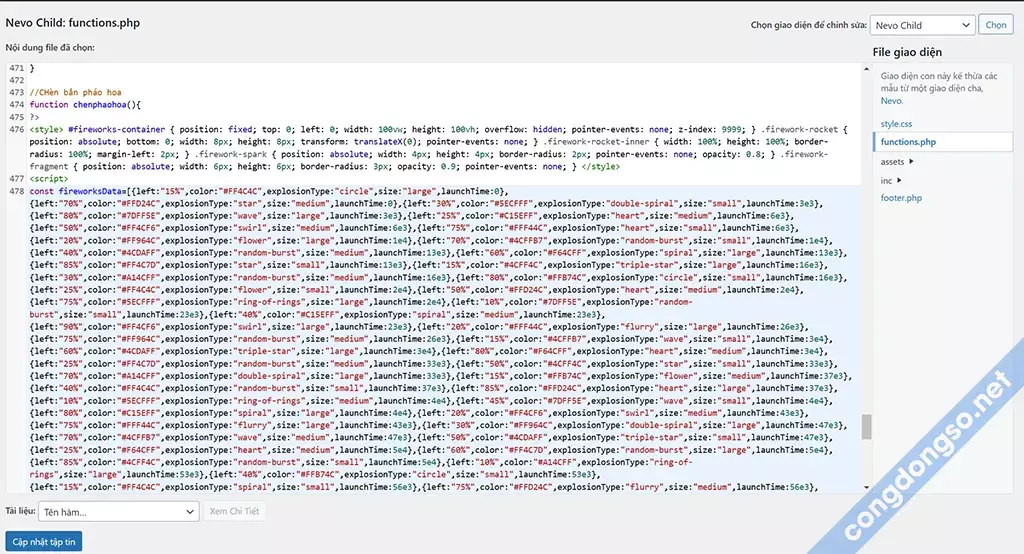 Code Trang Trí Website Tết